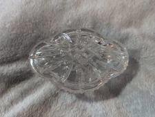 Crystal Glass  Trinket Jewelry Keepsake Dish Box  4.5"x3"x2"