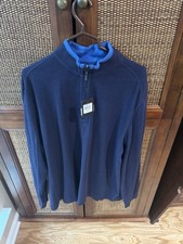 NWT Bugatchi Blue Reversible Quarter Zip Pullover Size XXL MSRP 139
