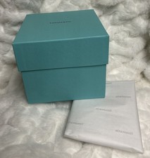 Tiffany  Co. Lidded Gift Box With Tissue Paper, 5  X 5  Square