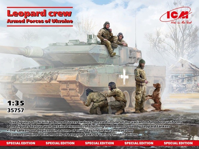 Icm 35757 - 1:35 Leopard Crew of the Armed Forces of Ukraine - New