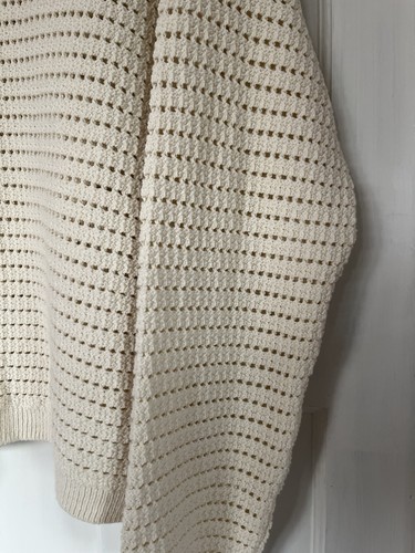 LOVELY MARKS & SPENCER IVORY COTTON BLEND CREW NECK SWEATER - SIZE XL - NEW - Picture 2 of 2