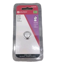 Utilitech Wired Lighted Button Nickel Finish Part #2369365 New unopened {Q}
