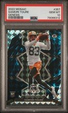 Samori Toure 2022 Panini Mosaic GENESIS RC Green Bay Packers #357 Rookie PSA 10