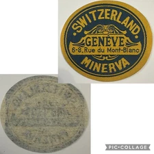 Minerva Swiss Watch Switzerland Geneve 6-8, Rue du Mont-Blanc 3.5” x 3.15” Patch