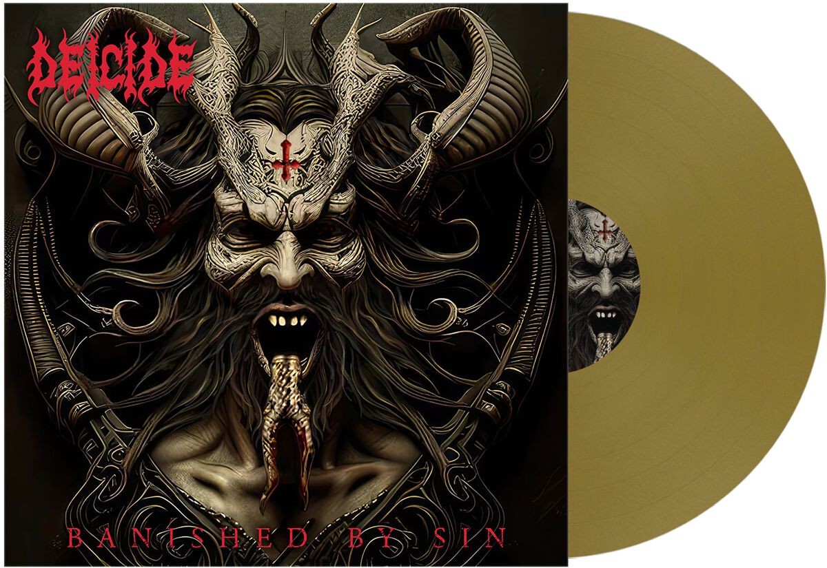 Deicide 'Banished By Sin' LP Opaque Gold Vinyl NEW SEALED