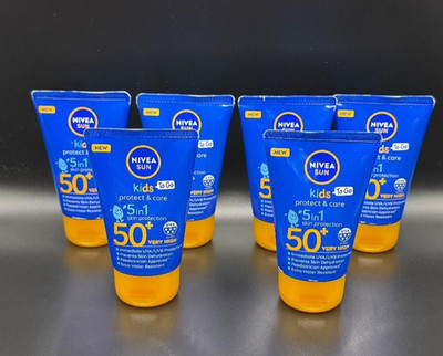 6X Nivea Sun Kids 5 in 1 Skin Protection 50+ SPF Sunscreen 50 ml