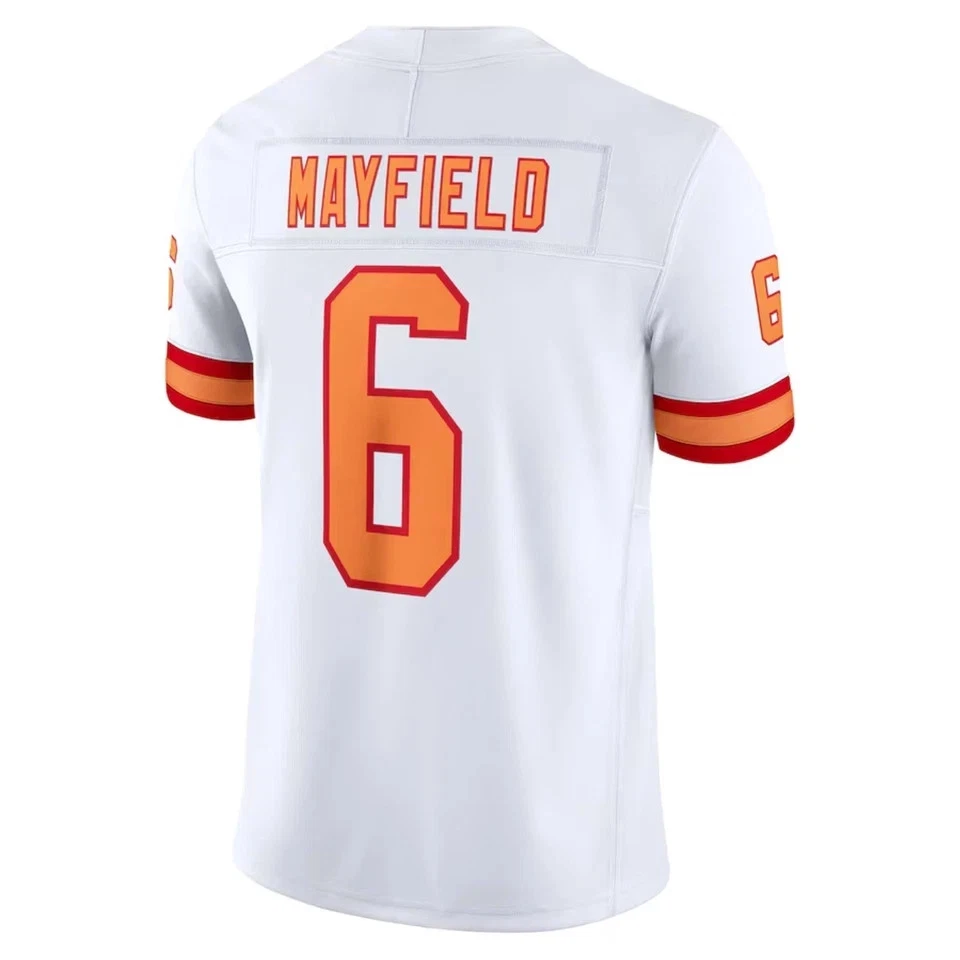 Men's Buccaneers #6 Baker Mayfield White Jersey