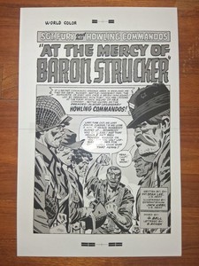 Jack Kirby Sgt.Fury #5 Original Production Art Stat Page 1 Splash 11×17