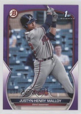 2023 Bowman Prospects Purple 34/250 Justyn-Henry Malloy #BP-51 1j7t