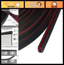 Flexible Self-Adhesive Rubber Edge Trim 1/8" U-Channel Protector for Glass Ste