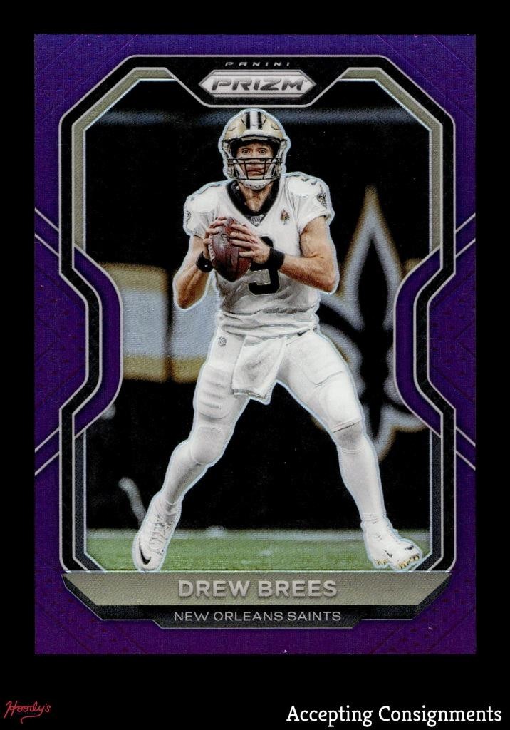 2020 Panini Prizm Prizms Purple #243 Drew Brees 110/125 Saints