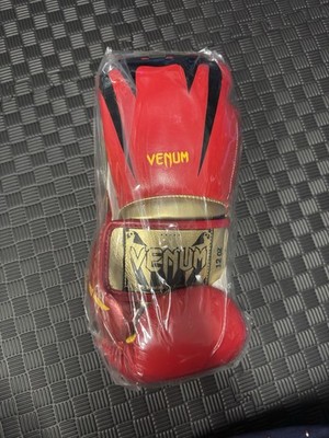 Limited Edition 12oz Venum Giant 3.0 Nappa Leather Red/Yellow/Gold Boxing Gloves