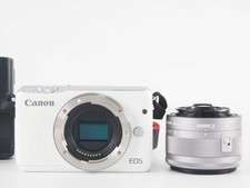 Canon EOS M10 Mirrorless Digital Camera White 15-45mm Lens Near Mint  Z5451A