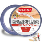 Tape Measure with Adhesive Back, 0.5-Inch X 12-Feet (2-Pack) Left to Ri