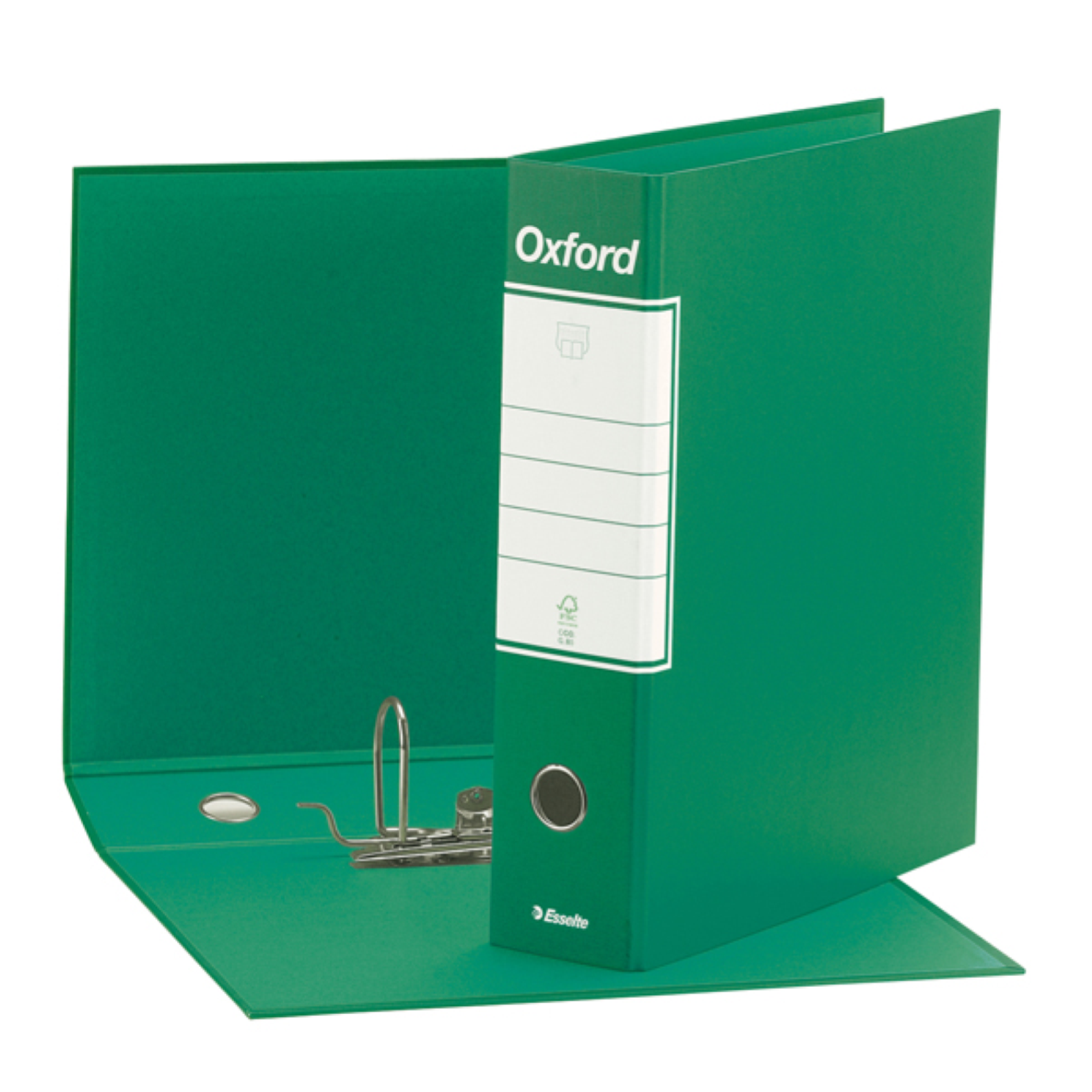 REGISTRATORE OXFORD G83 - DORSO 8 CM - COMMERCIALE 23X30 CM - VERDE - ESSELTE