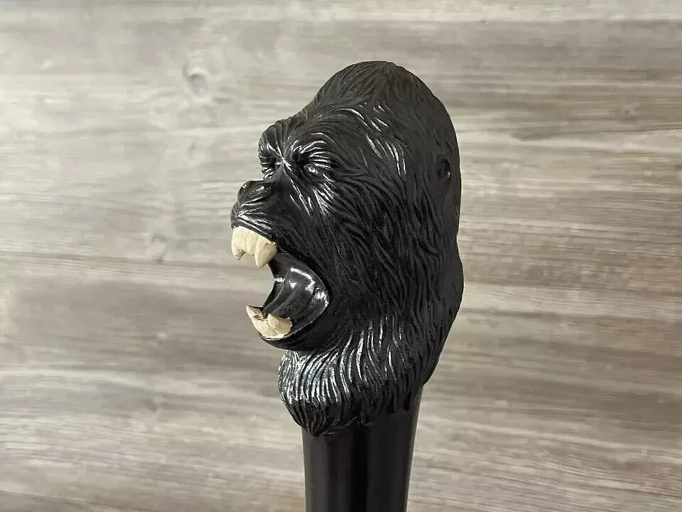 Mango de gorila anhelado a mano bastón de madera bastón de gorila Navidad A Foto 2 de 4