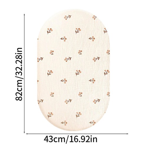 Cot Bed Fitted Sheet Deluxe Baby 32.3x16.9x3.9inch Neutral Muslin Gauze - Picture 3 of 18
