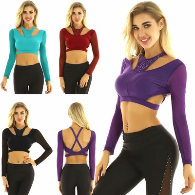 tight crop top workout