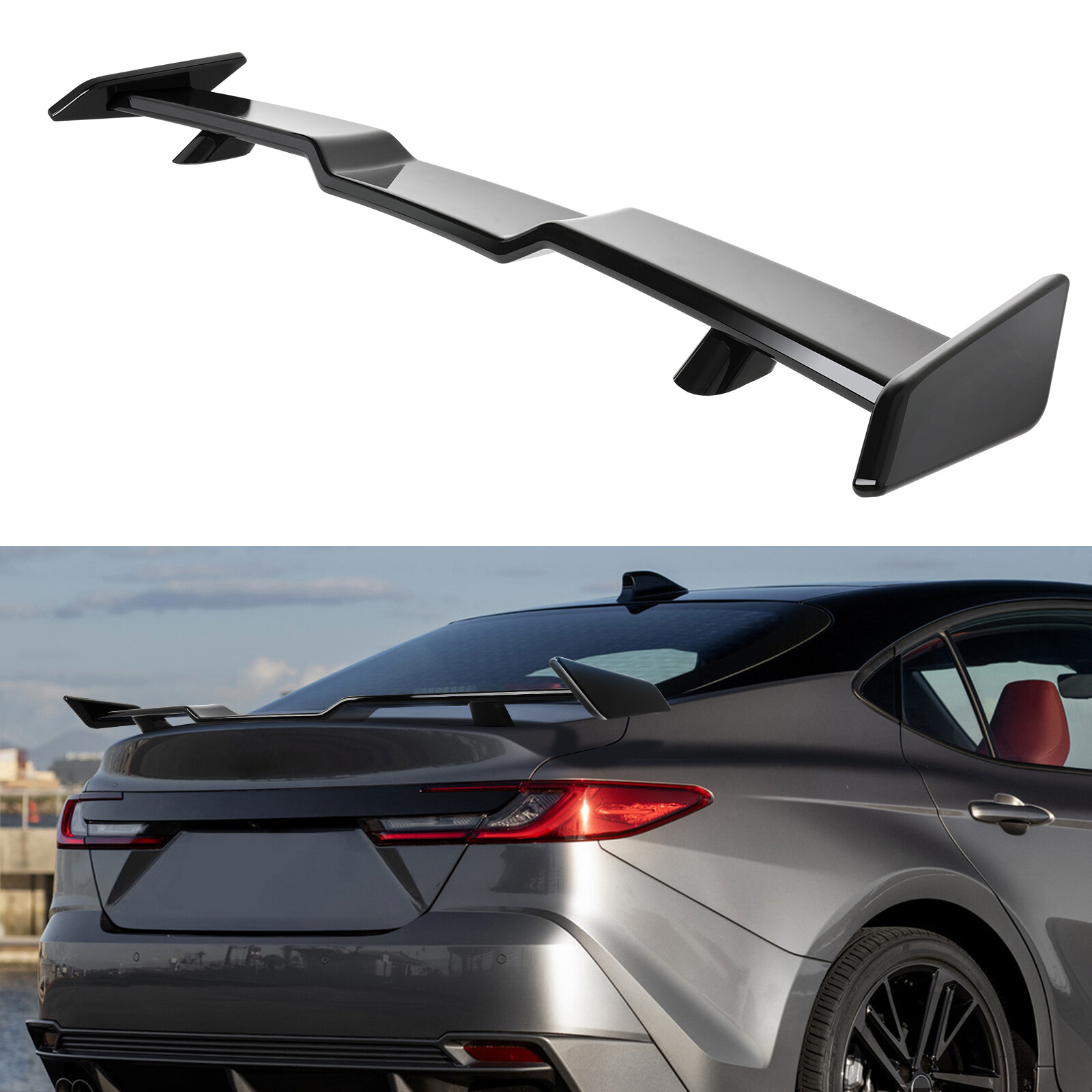 57'' For Maserati Gran Turismo Car Rear Trunk Spoiler Wing Racing Lip TRD Style