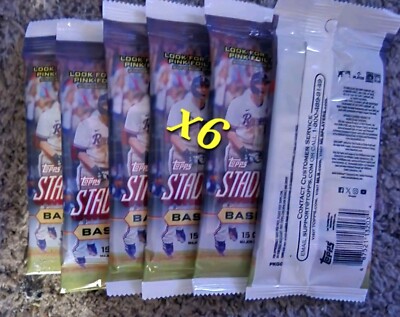  Topps Stadium Club Baseball MLB Fat Pack/ 15 Cards 6 PACKS