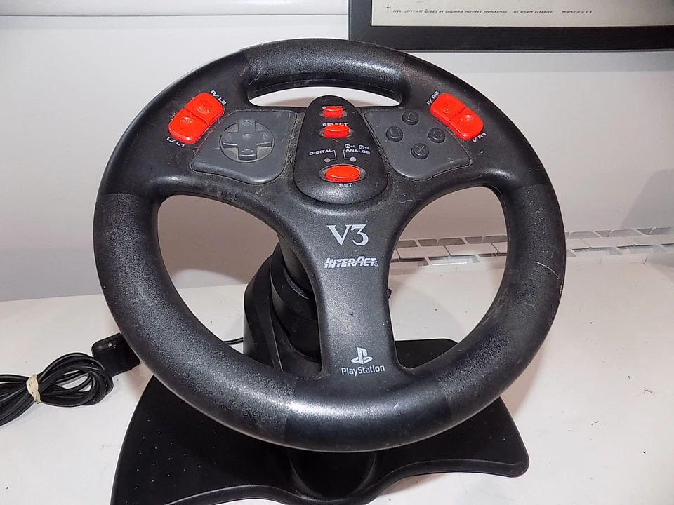 Interact V3 Sony PlayStation Controller Steering Wheel UNTESTED SPARES/PARTS - Image 2 of 4