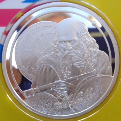 2021 Niue GALILEO Icons of Inspiration #1 BU silver coin .999 fine