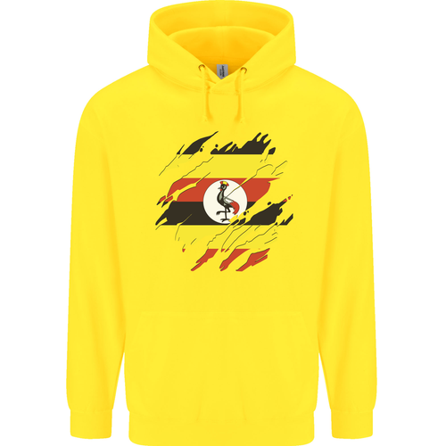 Torn Uganda Flag Ugandan Day Football Childrens Kids Hoodie - Picture 15 of 39