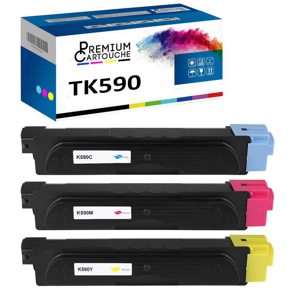 Toner TK590C TK590M TK590Y de haute précision compatible Kyocera pour impressions laser haut de gamme