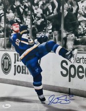 ALEX ALEXANDER STEEN SIGNED ST LOUIS BLUE 11x14 PHOTO AUTOGRAPH JSA HOLOGRAM J44