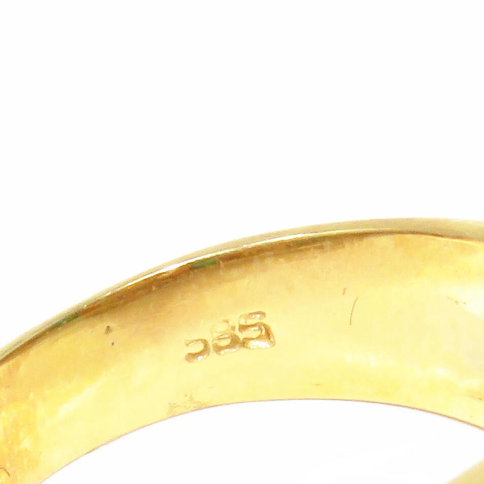 NYJEWEL 14K Yellow Gold Natural Emerald Diamond P… - image 4