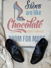 Cole Haan GrandEvolution Navy Blue Leather Shortwing Oxford Women's Size 8B NICE