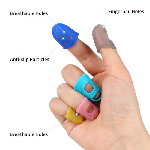 30Pcs Guitar Finger Protectors 5 Sizes Silicone Guitar Finger Guards Fingertip - Picture 4 of 8