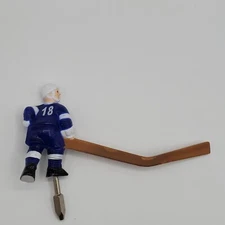 Carrom Bubble Hockey Player Blue Long Stick 18 Chexx Dome Figure Original Color