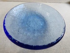 Fire and Light BLUE Olive Oil Dipping Bowl Cobalt unsigned