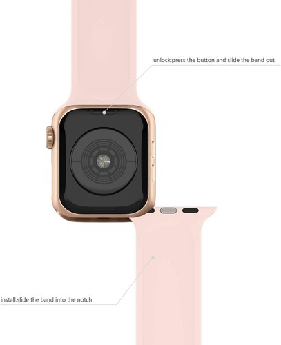 Recoppa Soft Silicone Replacement Bands/Strap for Apple Watch 6/5/4/3/2/1-40mm - Picture 3 of 8