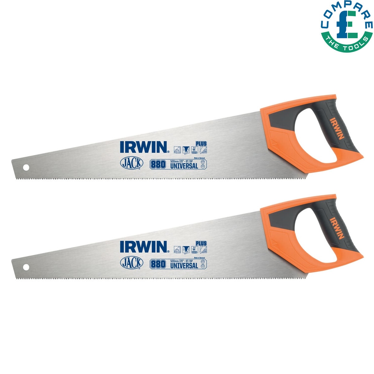 Irwin Jack 10505212 880UN Universal 20″/500mm Triple Ground Hand Saw Pack of 2