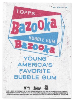2018 Topps Gypsy Queen DJ LeMAHIEU Bazooka Back -COLORADO ROCKIES- #206