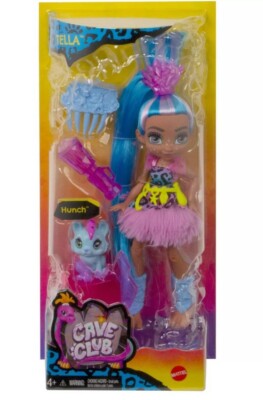Cave Club Tella Doll (10-inch) Prehistoric Fashion Doll with Dinosaur Pet Age 4+