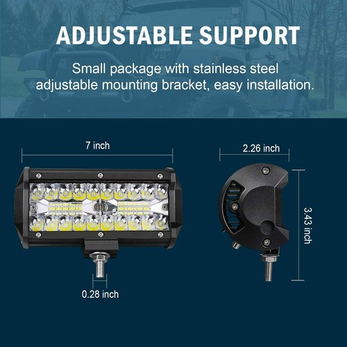 7" LED Marine Lights Pods Pontoon Boat HeadLights Spreader Docking