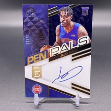 #/25! 🚨2022-23 Panini Elite Jalen Duren RC Auto Detroit Pistons Rookie Pen Pals