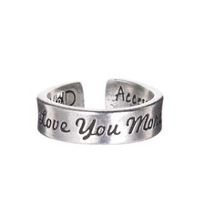 Love You More Inspire Rings Inspirational Quote Rings Casual