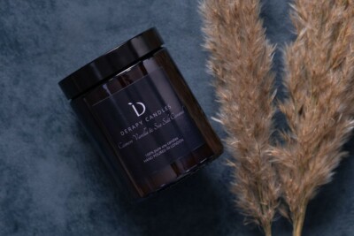 Cashmere Vanilla & Sea Salt Caramel Derapy Luxus Duftkerzen, Sojawachskerze
