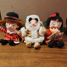 NEW Disney Plush bean bags its a small world with tags, China, England  Alaska