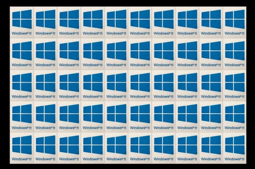 50 PCS Sticker for Window 11 Blue Badge Logo Decal Cyan Color 22mm x 16mm