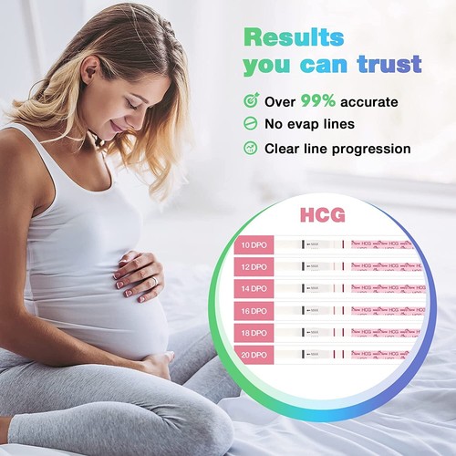 Easy@Home 25 Ovulation Tests 10 Pregnancy Tests & 40 Large Urine Cups - Picture 4 of 7