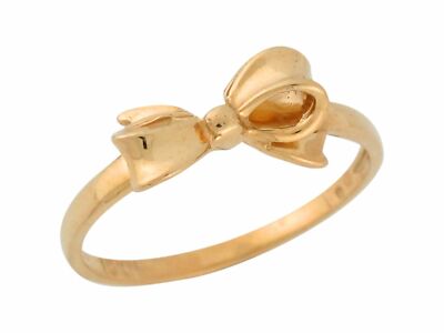 Zierlicher Damenring 10 Karat oder 14 Karat massives Gelbgold niedliches Band Alltag