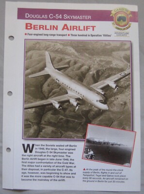 Aircraft of the World Karte 16, Gruppe 7 - McDonnell Douglas C-54 Skymaster