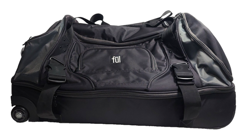 FŪL Rig 30" Split Level Black Rolling Nylon Duffle Travel Bag Luggage Suitcase
