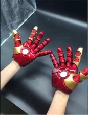 1:1 Iron Man LED Light Wearable ABS Gloves MK43 Figure Toys Cosplay Props