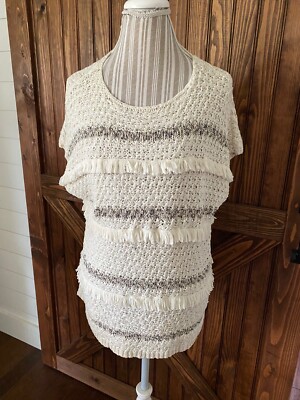 ann taylor fringe sweater